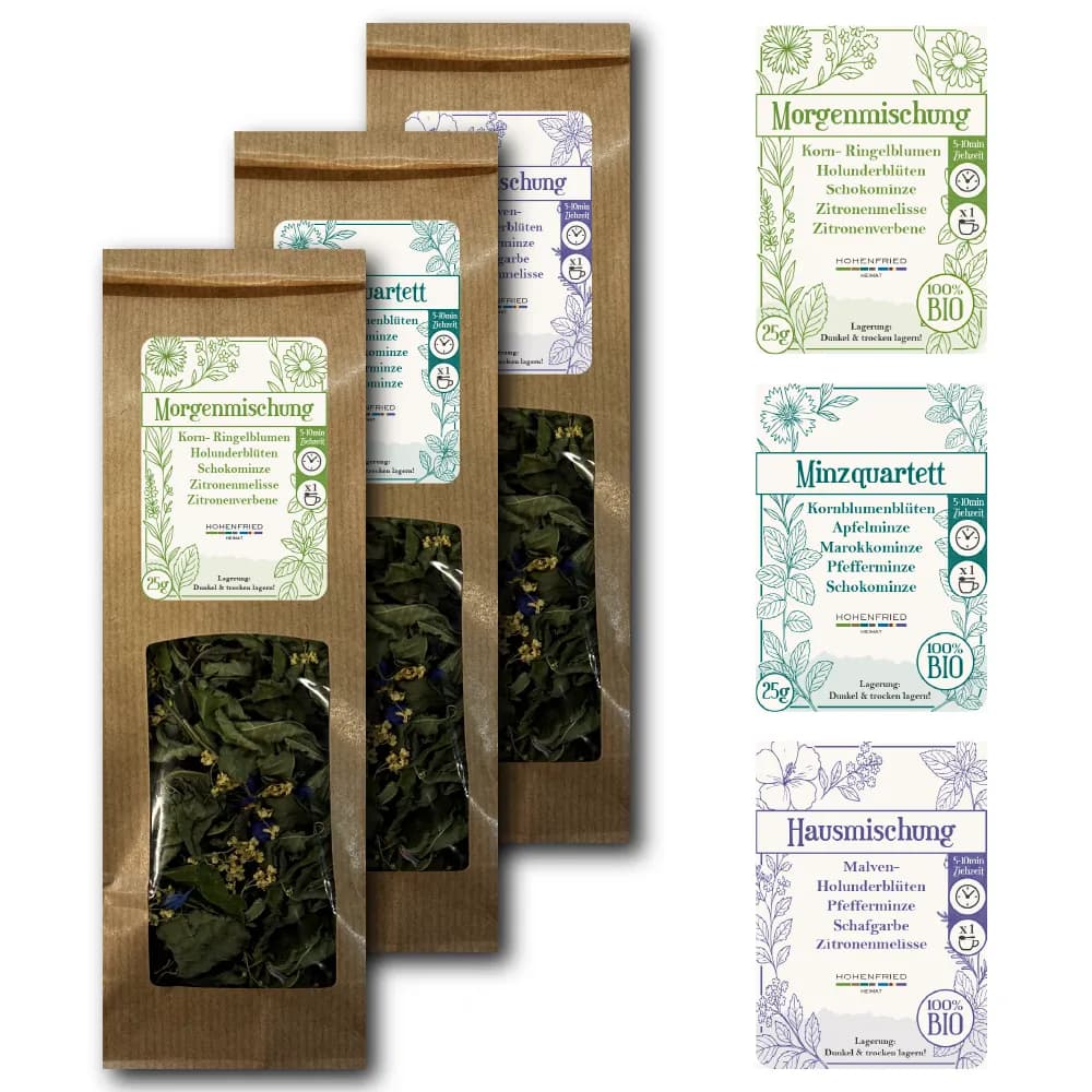 Tee-Etiketten Design Hohenfried