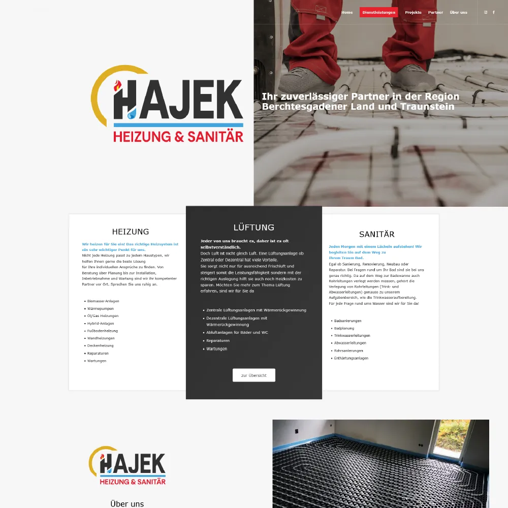 Hajek Sanitär Heizung Website