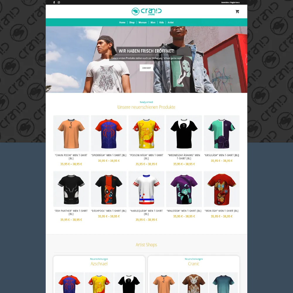 Cranic Store Webshop